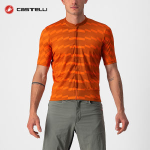 Castelli | Mens Spring/Summer Anti-Slip Moisture-Wicking Cycling Jersey with Pockets