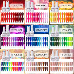 Clou Beaute 12pcs TPO & HEMA FREE Nail Gel Polish Set Red Pink Nude Green Yellow Purple UV Gel Nail Semi Permanent Nail Varnish