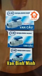 Van cầu nhựa PVC Van khóa nước Bình Minh phi 21 27 34mm