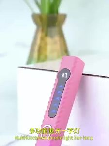 Handheld Portable Compact UV Purple Curable Banknote Inspection Flashlight with USB Rechargeable Digital Timer and Display