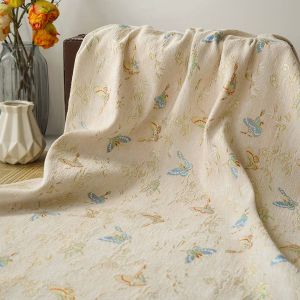 Chenille Golden Butterfly Jacquard Fabric Thick Woven Textile Material for Women Clothing