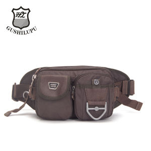Korean Style Oxford Cloth Cycling Waist Bag Mens Phone Change Crossbody Bag Outdoor Travel Backpack Layered Waist Pouch