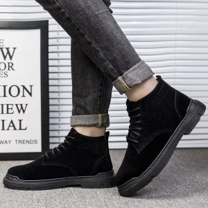 JIFANPAUL | Cotton Blend Versatile Korean Style Breathable Mens High Top Boots