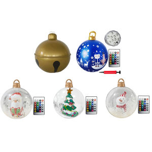 23.6 Inch Large Ball Hanging Ornaments with LED Light Christmas Tree Ball Decorations with Remote Control Party Favors
