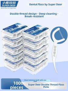 SUPER DEER | Ultra Fine Disposable Safe Floss Picks Family Pack