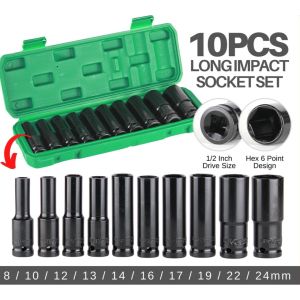 IMB.J411 Reaim Impact Socket Set 10Pcs 1/2 Inch 8-24MM Set 10 Pcs