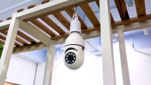 Linke V380 Pro CCTV Camera for house wireless connect phone 360° for home Bulb 1080P WiFi night vision IP security cctv camera