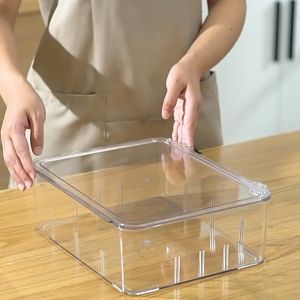 Shiok Living 🚀 Refrigerator Fridge Organizer Freezing Storage Box Compartment PET Kitchen Drawer Organizer Transparent Fridge 冰箱冷冻收纳盒