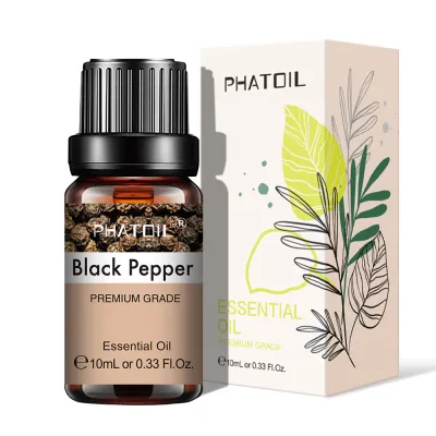 PHATOIL น้ํามันหอมระเหยจากพืชธรรมชาติ 10ml Eucalyptus Lavender Bergamot วานิลลา Peppermint 1PCS AROMA Essential Oils สําหรับ Diffuser