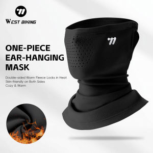 WEST BIKING Winter Keep Warm Cycling Face Mask Fleece Hiking Camping Ski Balaclava Neck Scarf Windproof MTB Road Bicycle Bike Mask