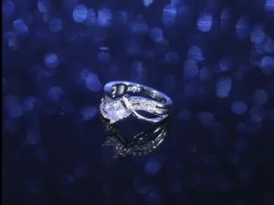 Huitan Fashion Women Silver Color Ring Curve Inlaid Shiny Cubic Zirconia Simple Versatile Wedding Party Accessories Jewelry