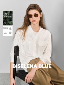 BEIQIANI | Acetic 100% Simple Breathable Textured Top