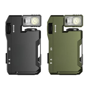 【New Arrival】 Flat Pocket Flashlight Magnetic Pocket Mini Light with RGB Light 180  Rotating Head for Outdoor Home Emergencies