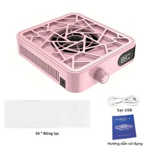 Máy Hút Bụi Móng Tay Mini Có Thể Sạc Lại Với Màn Hình LCD 6000RPM Công Suất Mạnh Mẽ 10 Tốc Độ Điều Chỉnh Hút Chân Không Đa Chức Năng Dụng Cụ Tẩy Móng.
