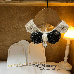 Adorable Knitted Pet Hat Scarf Small Fragrance Style Dog Head Cat Cap Warm Cozy Knitwear for Pets Universal Pet Accessories