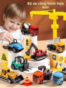 YUERBAO | Bộ Mô Hình Xe Tải Công Trình Hợp Kim