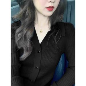 HUOLISI | Red New Year Stylish V-neck Knitted Cardigan