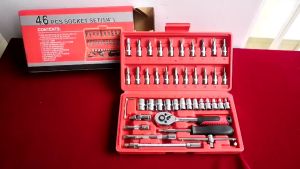ALAT SET / KUNCI SET 46 IN 1 / KUNCI PASS MOBIL MOTOR LENGKAP / SOCKETTOOLS 46 PCS SHENAR