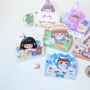 THIỆP CHÚC MỪNG HOẠT HÌNH PHONG CÁCH NHỮNG CÔ GÁI DỄ THƯƠNG