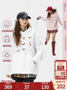 KAMA Pure Cotton Hoodie Womens Loose Fit Comfortable Skin-friendly Versatile Spring Street Style Long Sleeve T-shirt