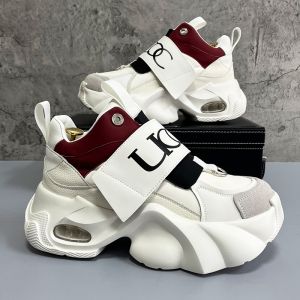 Trendy Thick Bottom Dad Shoes Mens One-Step Slip-On Lazy Persons Sports Shoes Casual High-Top round Toe Rubber Outsole