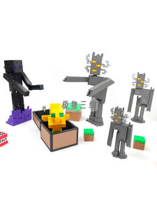 Đồ Chơi 3D in MC Pixel Game World My World Ghast Đồ Trang Trí Quà Tặng Đồ Chơi Có Thể Di Chuyển Đồ Chơi Sáng