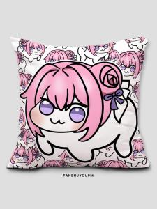 Bọc Đệm Búp Bê Doro Nikke Victory Goddess Pink Hair Bọc Đệm Vuông Polyester PP Cotton Bùa May Mắn Trang Trí Phòng Ký Túc Xá