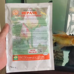 Chế phẩm sinh học Thảo Dược HEPAVIL trị bệnh Tôm Cá Ếch - Khỏi lo rỗng ruột phân trắng vàng mang sưng gan - Hiệu quả ngay sau 5-7 ngày !