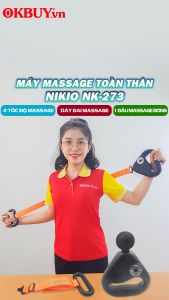 [Mẫu Mới 2025] Súng Massage Cầm Tay Matxa Giảm Đau Nhức Và Giãn Cơ Toàn Thân Nikio NK-273 - 4 Tốc Độ Mát Xa Tùy Chỉnh Pin Sạc Tiện Mang Đi Xa
