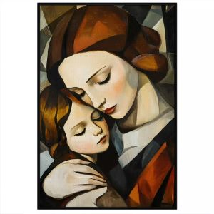 Tranh mẹ và con gái cổ điển Châu Âu.Tranh treo tườngdán tường trang trí nội thất.CGI-1325