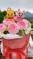 Buket korea bulat/korean round bouquet/buket mawar gaya korea. 