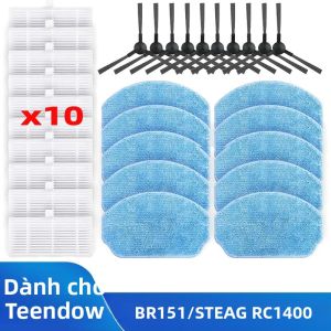 Teendow BR151 Robot Hút Bụi Bàn Chải Bên Hông Vải Lau Nhà Bộ Lọc HEPA - Phụ Kiện Thay Thế Làm Sạch Bằng Sợi Nhỏ Hiệu Quả