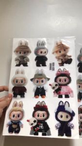 Combo Tem Sticker Hình Dán Nổi Labubu Chống Nước Dán Xe Máy Nón Bảo Hiểm Laptop Điện Thoại