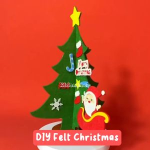Diy felt christmas tree decorations / Mainan anak dekorasi pohon natal / mainan edukasi anak prakarya craft kerajinan tangan sekolah membuat diy pohon natal mini kado hadiah natal santa snowman / handmade hiasan pohon natal