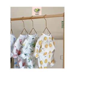 combo 5 bộ quần áo cotton giấy thu đông dài tay cho bé trai bé gái trẻ sơ sinh từ 3-15kg