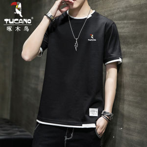 TUCANO Pure Cotton Short Sleeve T-Shirt Mens Loose Casual Summer New round Neck Thin Half Sleeve Body Shirt Fashionable Trendy