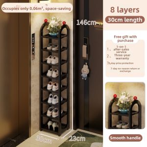 TUOJUE | Space-saving Shoe Organizer Entry Door Storage Shelf High Aesthetic Multilayer Easy-install Cabinet