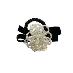Elegant Pearl Mountain Tea Flower Hair Ring for Women New 2024 Butterfly Knot Hair Accessory with High-End Feeling