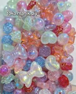 5pcs super GID manik luxury glow in the dark motif campur