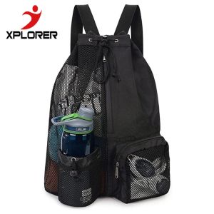 Swimming Bag Basketball Backpack Draw String Backpack Multi-Compartment Folding Sports Bag Gym Outdoor Dry Bag