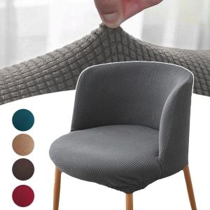 High Arm Chair Cover Stretch Dining Chair Covers Armchair Cover Thicken Universal Arc Semi-circular Stool Cover Hotel