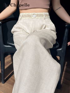 La Chapelle | Lightweight Comfortable Retro Style Linen Tencel Wide Leg Pants