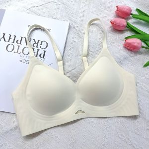 Seamless Intimates Womens Small Chest Push up Summer Thin Breast Holding Push-up Beautiful Back Underwired Bra Soft Support Bra