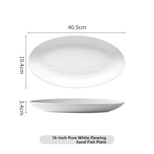 Creative Ceramic Fish Plate Extra Large Elliptical