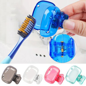 Toothbrush Holder Clips Plastic Toothbrush Head Covers Protective Cap Travel Storage Box