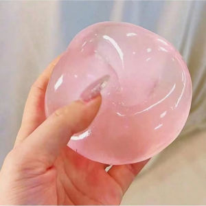 Moldable Slow Rebound Blue Coconut Oil Handmade Squeezing Ball 6cm Round Malt Stress Relief Squeeze Toy