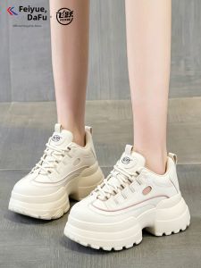DAFU FEIYUE | Fashion Thick Platform Leather Sneakers