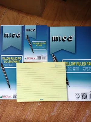 Mica Yellow Pad Paper set 4n1