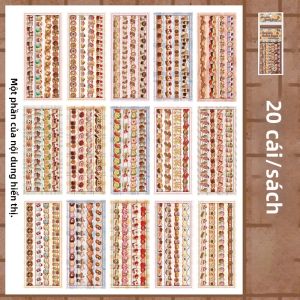 Mr.paper | Mr.Paper 20 Tờ Vintage Đan Ren Cardstock Dán Tạp Chí Scrapbooking Thủ Công DIY Viền Đề Can