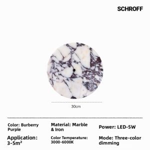 Schroff | Luxury Designer Marble Wall Lamp for Bedroom Staircase Living Room